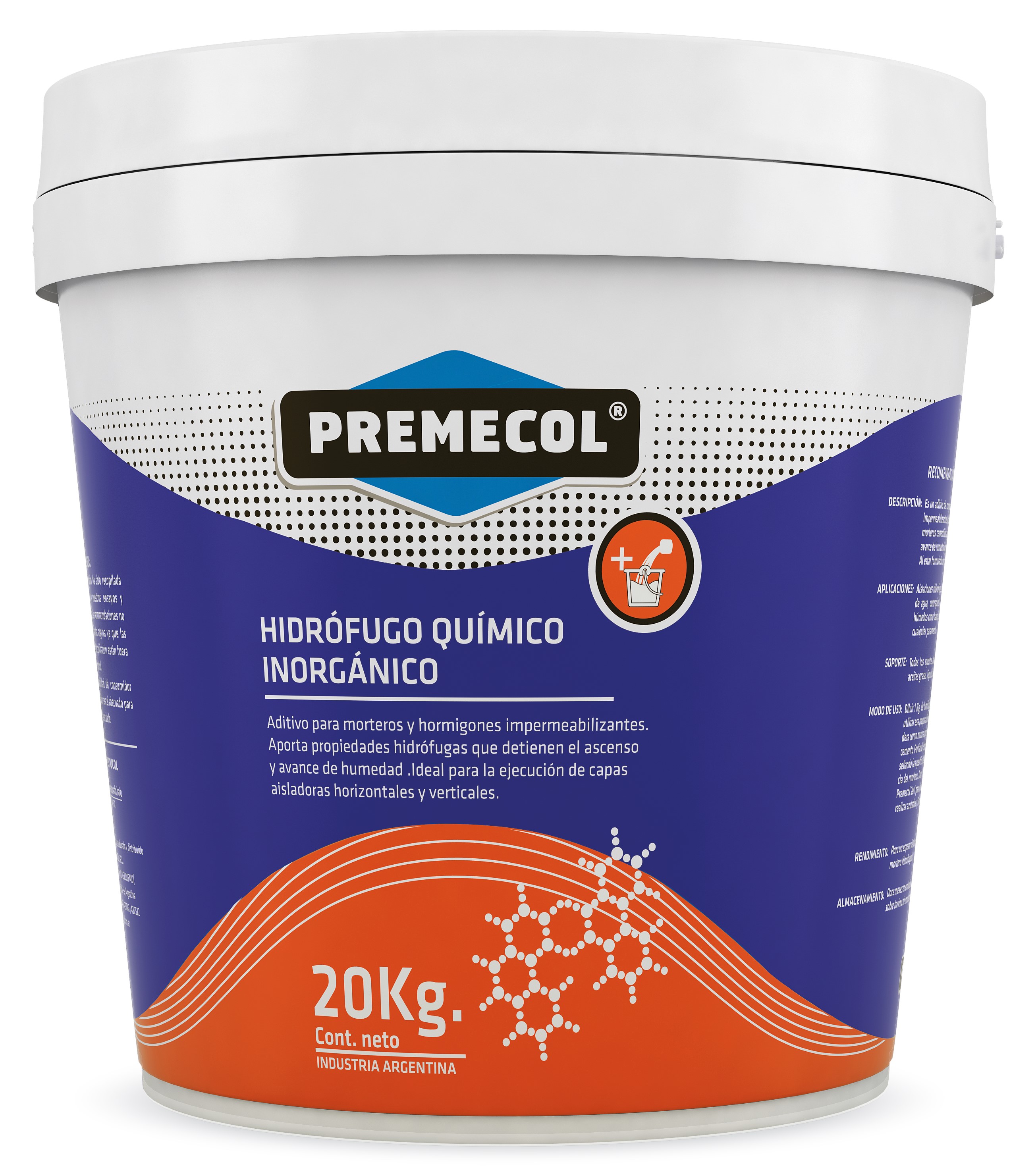 Premecol HIDROFUGO QUIMICO INORGANICO 10 LTS